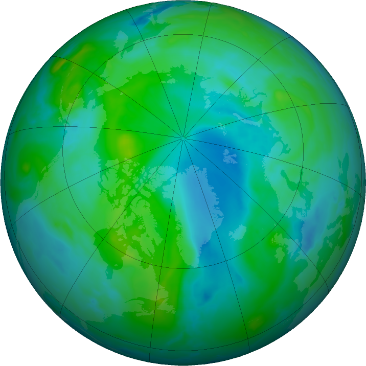Arctic ozone map for 24 August 2023